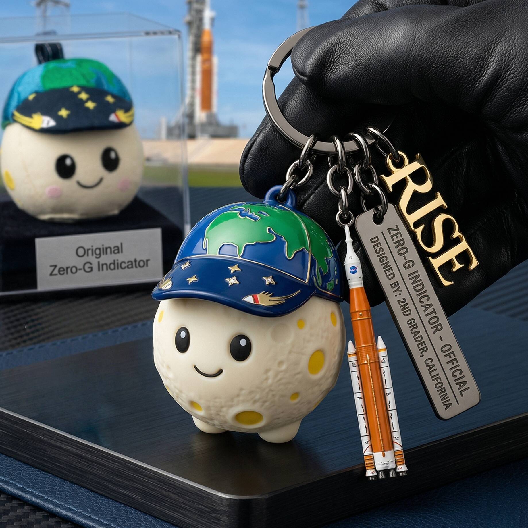 NASA Artemis II Rise Cute Zero-G Indicator Keychain