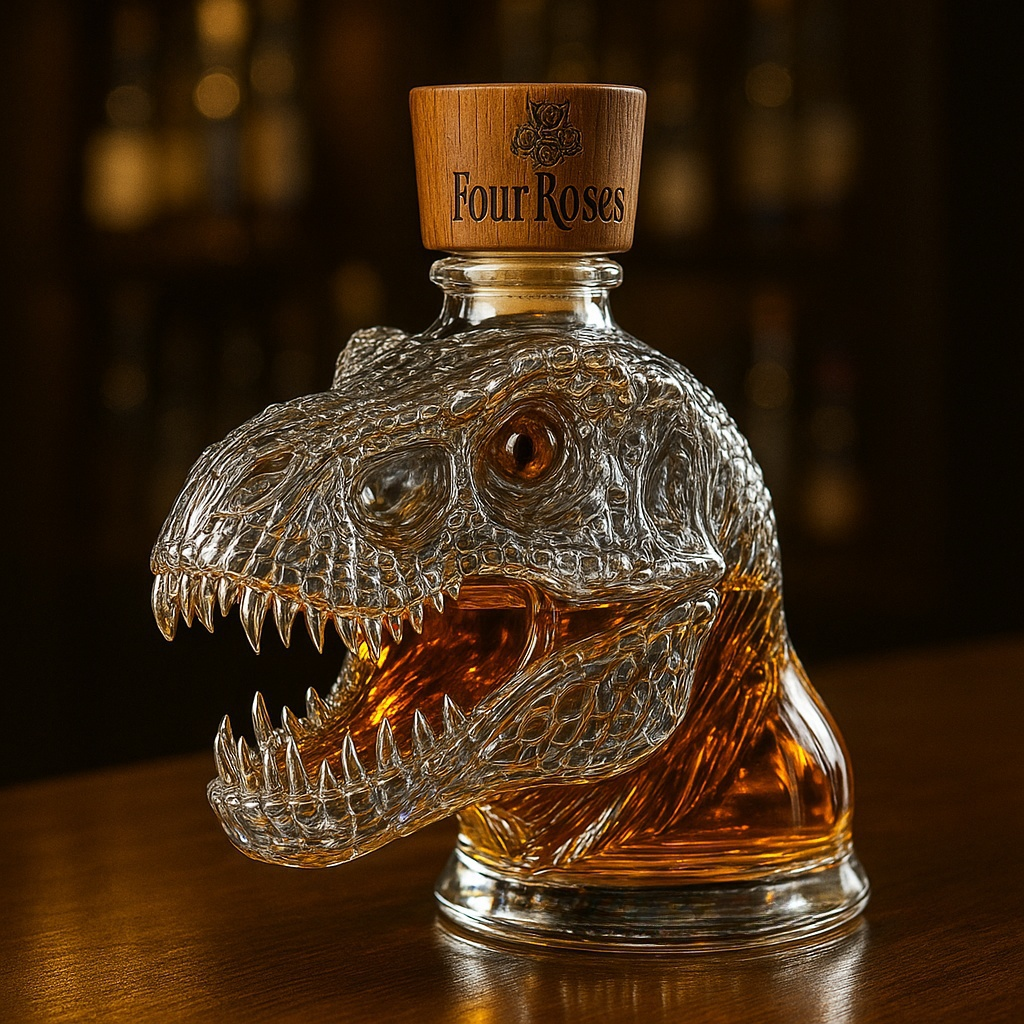 Tyrannosaurus Rex Whiskey Bottle