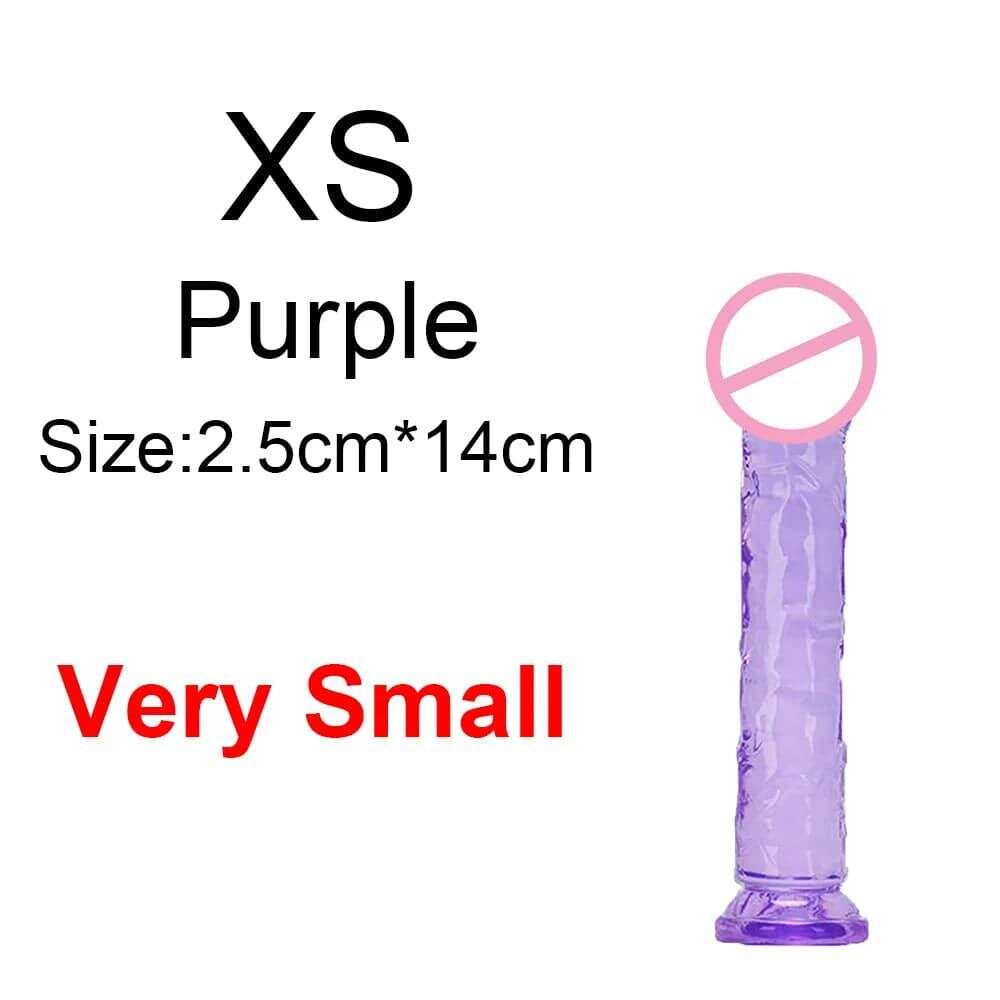 Transparent Jelly Dildo – Large Suction Cup Dildo in 5 Colors for Anal & Vaginal Play
