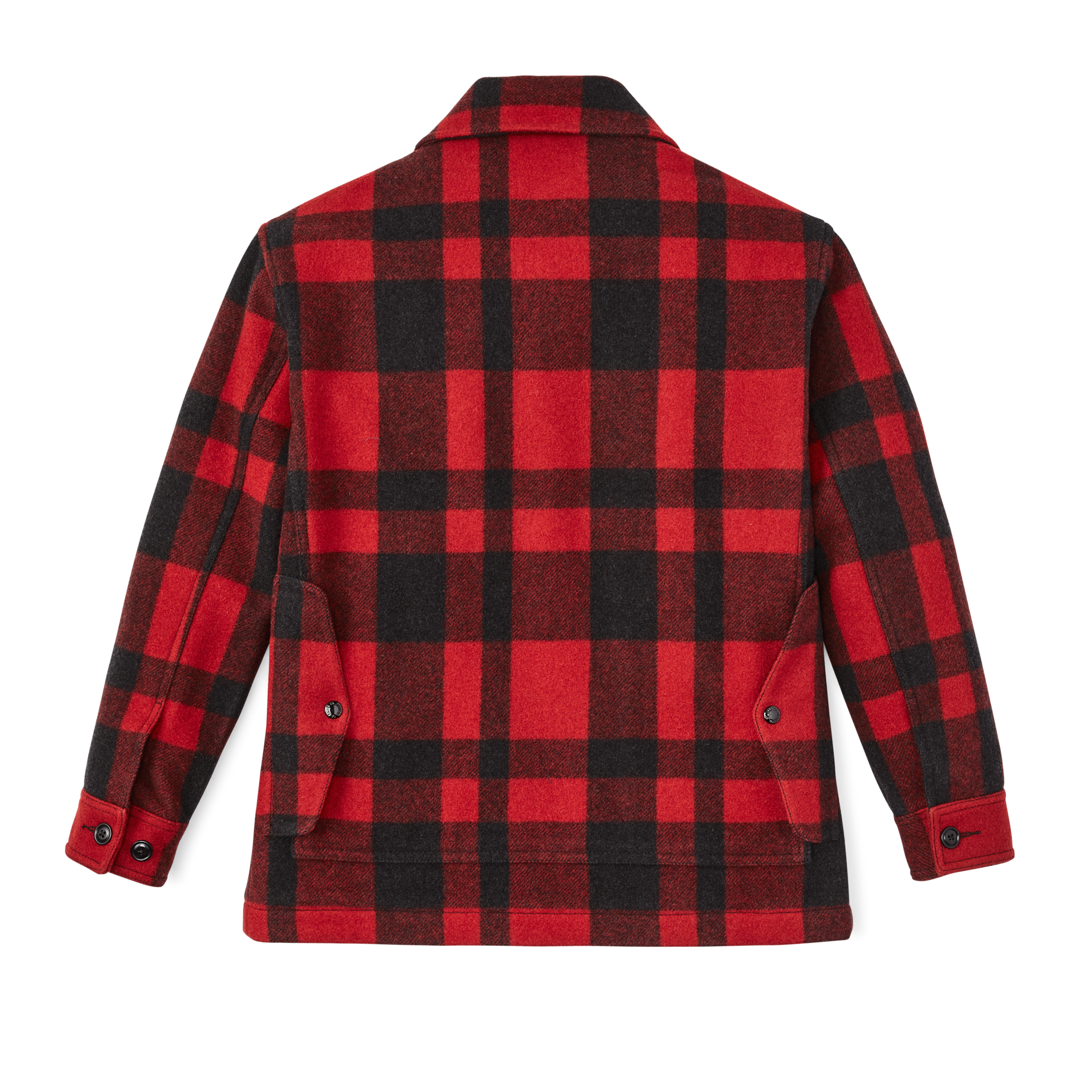 Women's Mackinaw Wool Cruiser Jacket - Red / Black Plaid