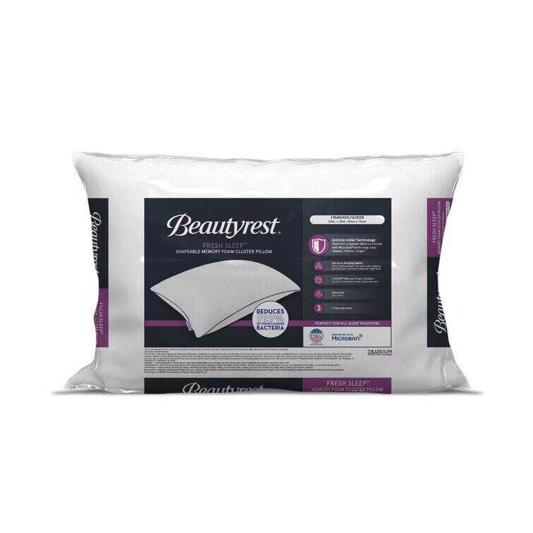 Beautyrest Fresh Sleep Memory Foam Jumbo Medium Support Pillow