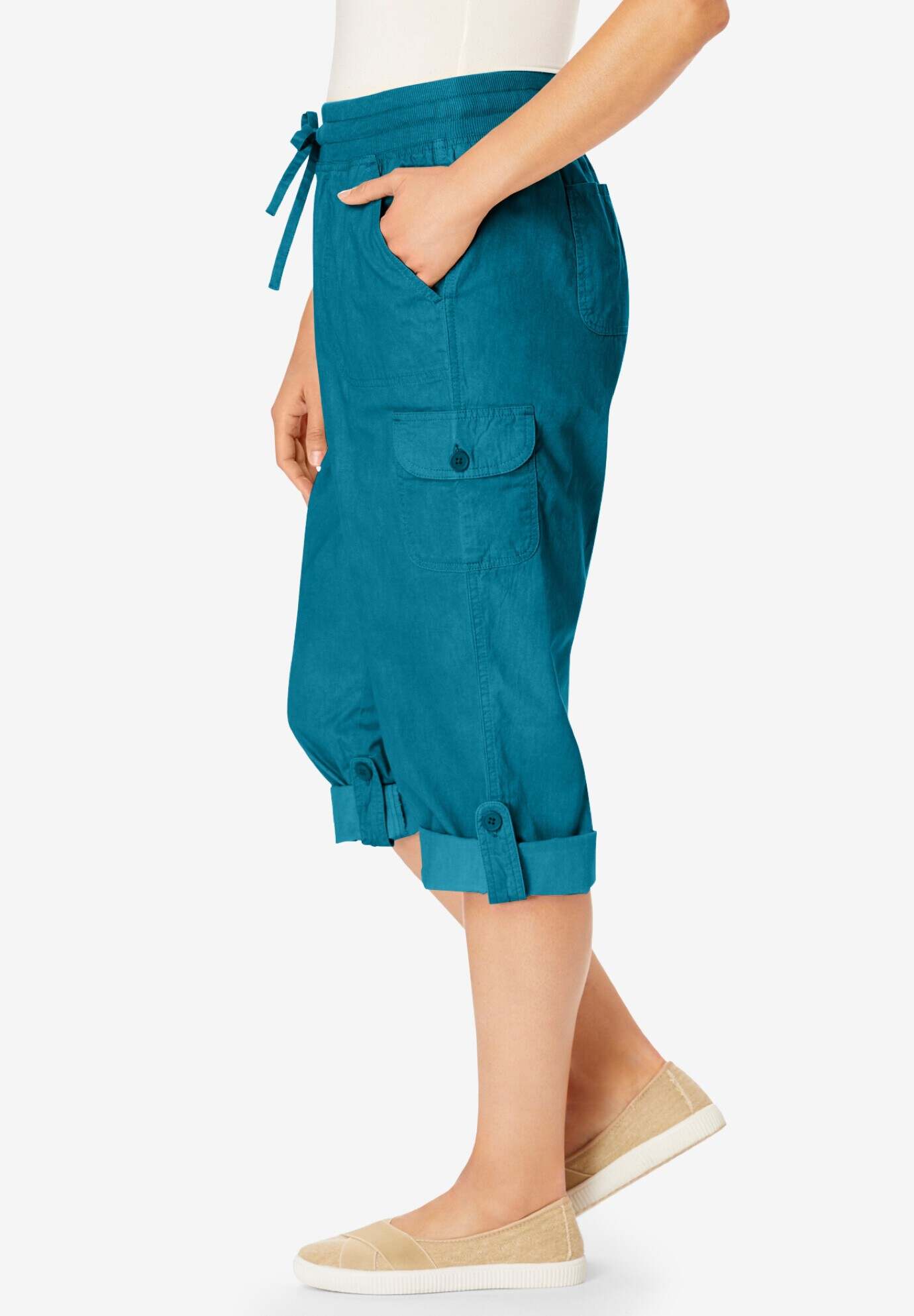 Convertible Length Cargo Capri Pant