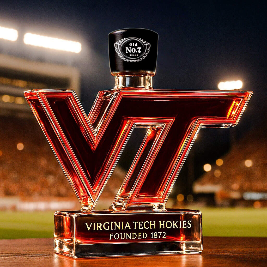 Virginia Tech Hokies – VT Spirit Crystal Whiskey Bottle