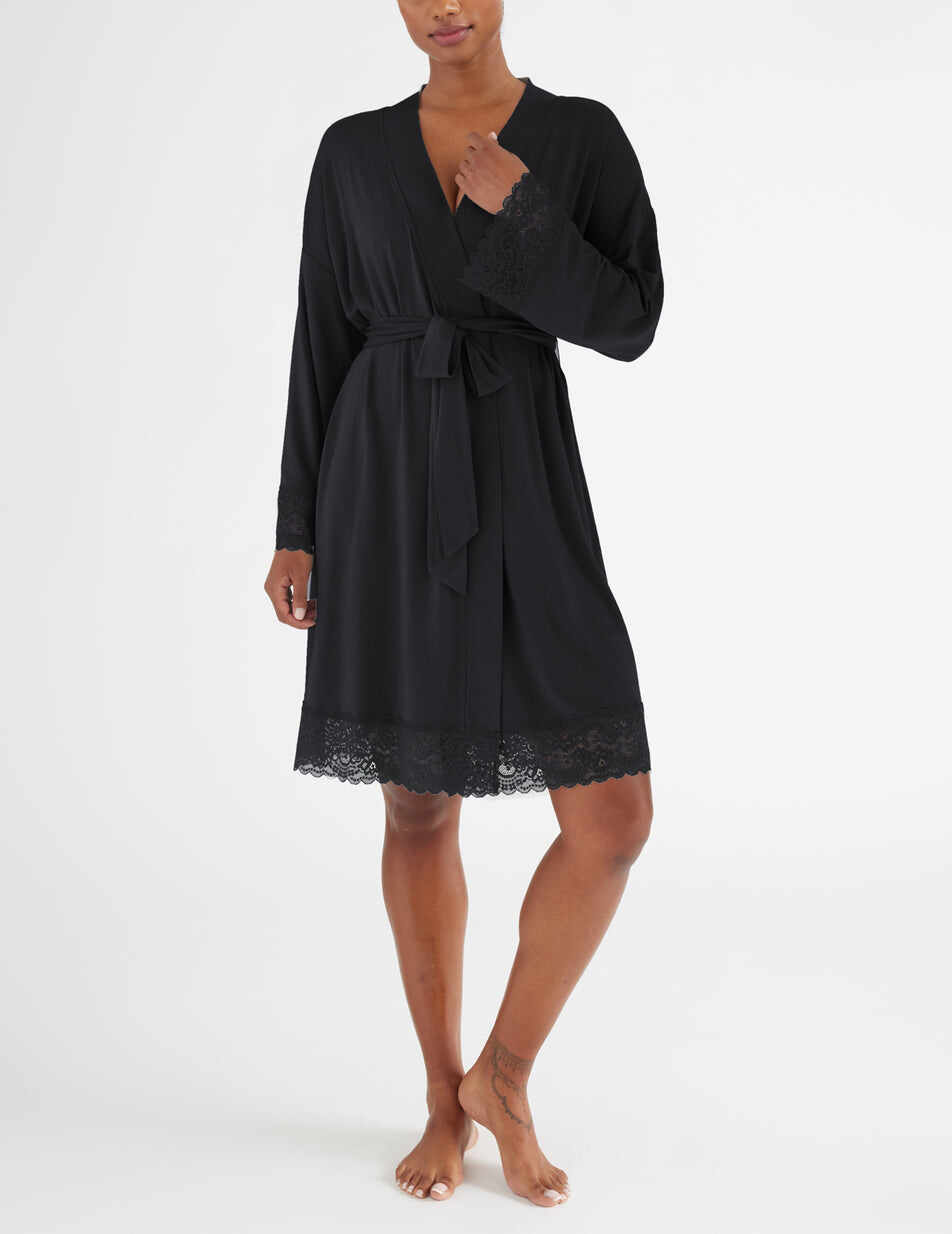 Lace Trim Robe