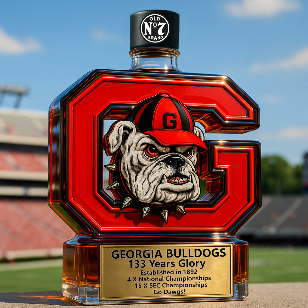 Georgia Bulldogs Glory Whiskey Bottle