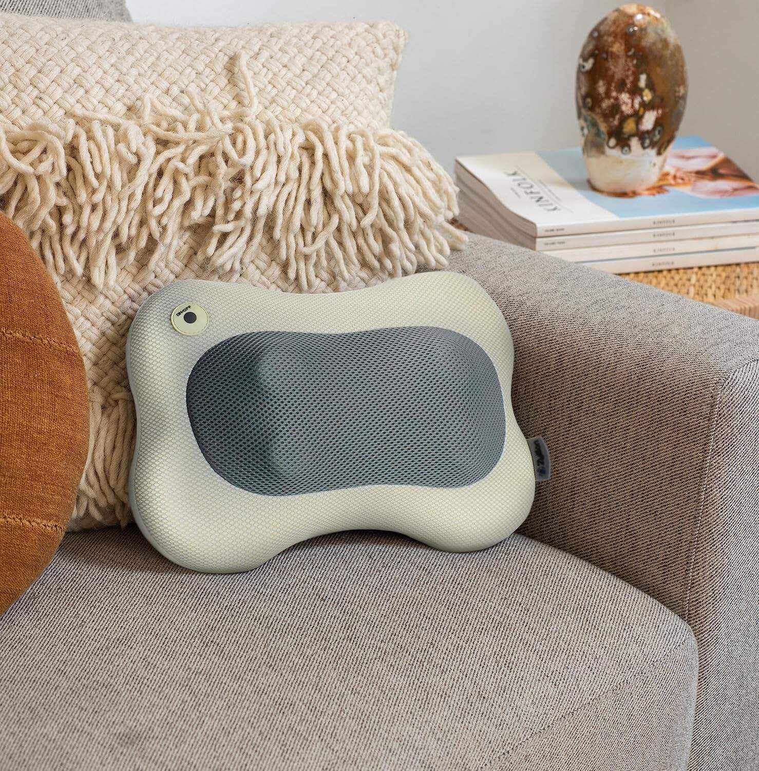 Zyllion Back and Neck Massager with Heat - 3D Deep Tissue Shiatsu Massage Pillow for Chair, Car and Muscle Pain on Whole Body: Shoulders, Calf, Foot, Legs, Arms (NOT Cordless) - Black (ZMA-13-BK)