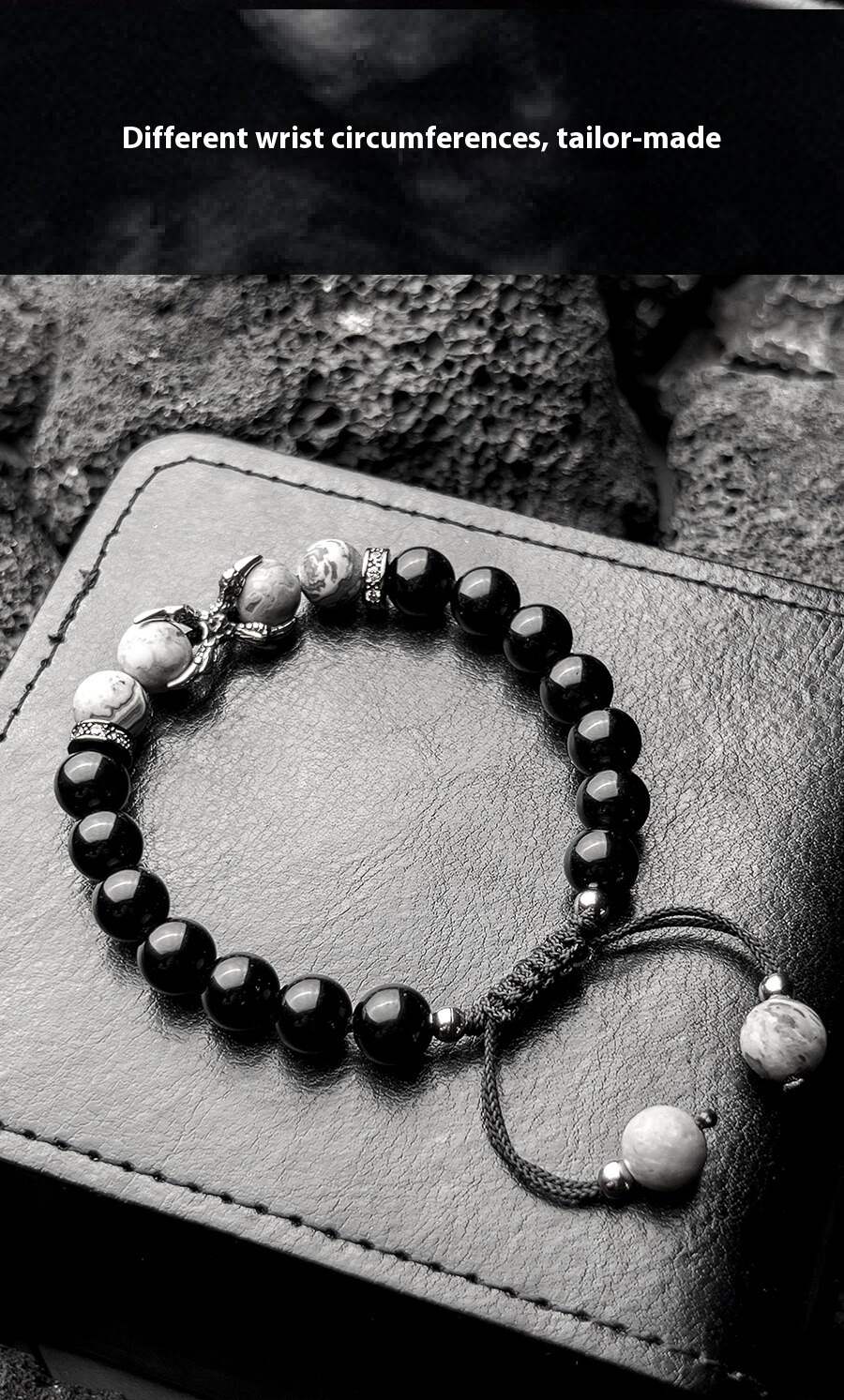 Dragon Claw Obsidian Picasso Stone Energy Magnetic Field Bracelet