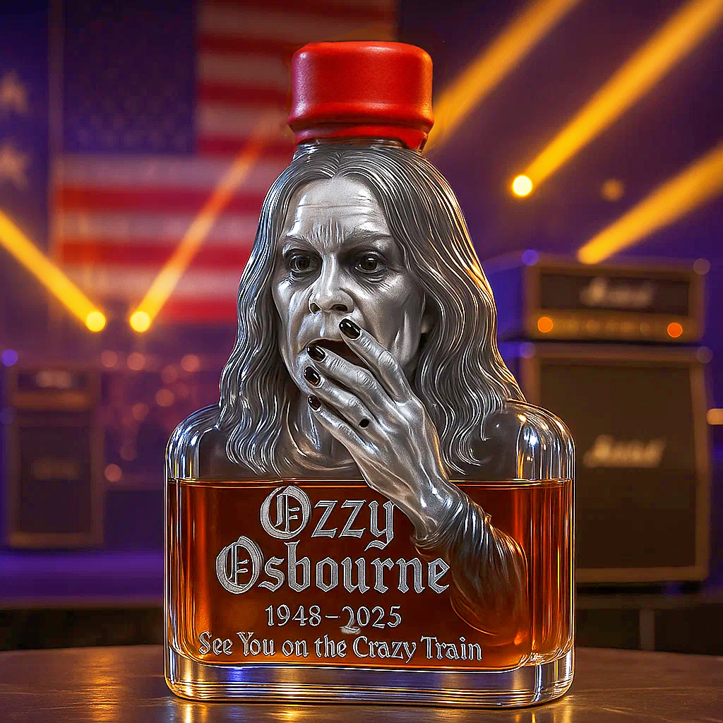 Ozzy Osbourne Memorial Whiskey Bottle