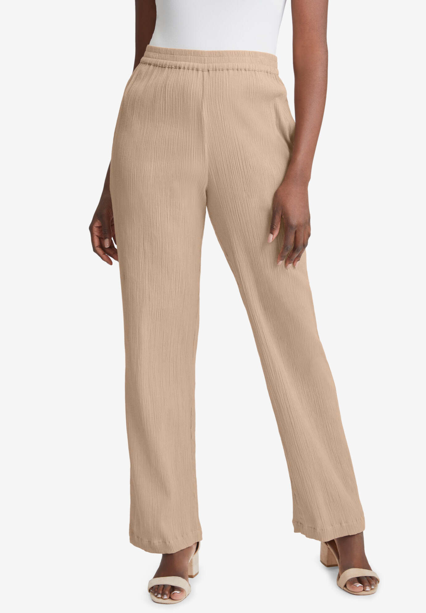 Wide Leg Gauze Pant