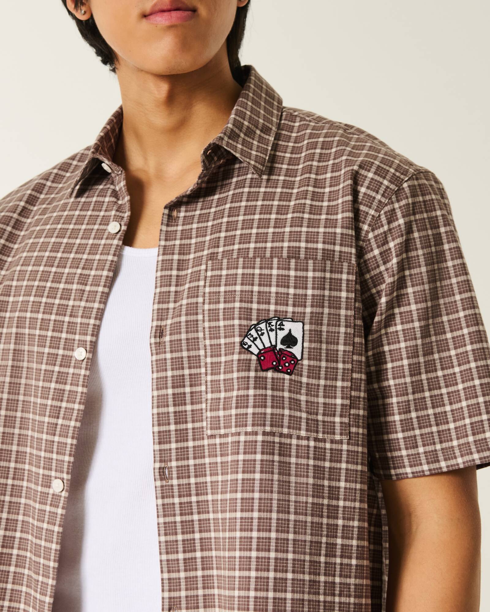 Boxy Short-Sleeve Cherry Graphic Shirt