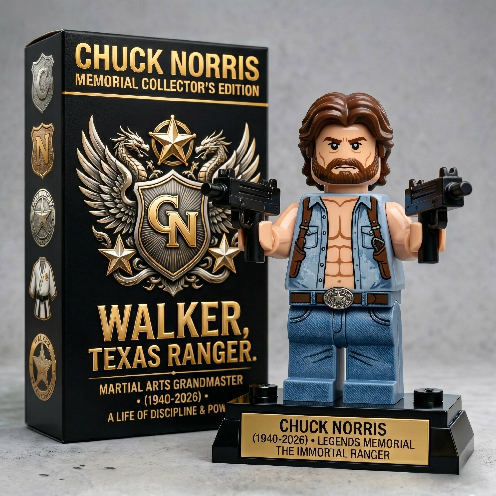 Chuck Norris Legends Memorial Building Block🌟