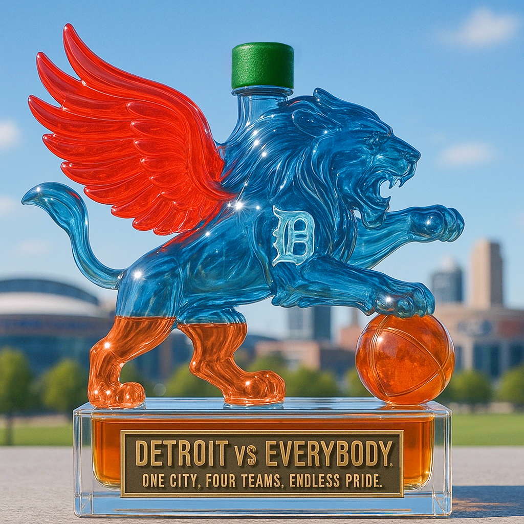 Detroit Proud Legacy Whiskey Bottle