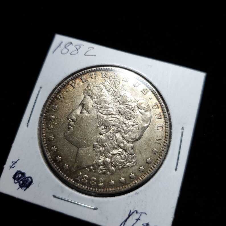 1882  Morgan  Silver Dollar !  XF/AU    Key date -  Lot#  810