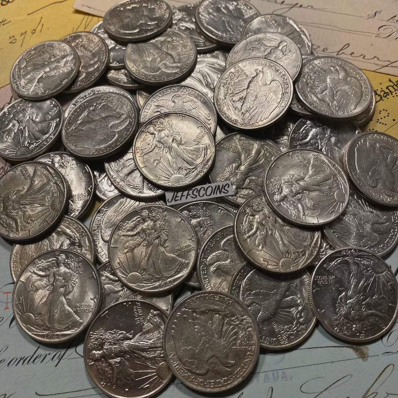 🔥【Complete Set】1916-1947 Walking Liberty Half Dollar Set - 20PC💰 Free Shipping & Quality Assurance