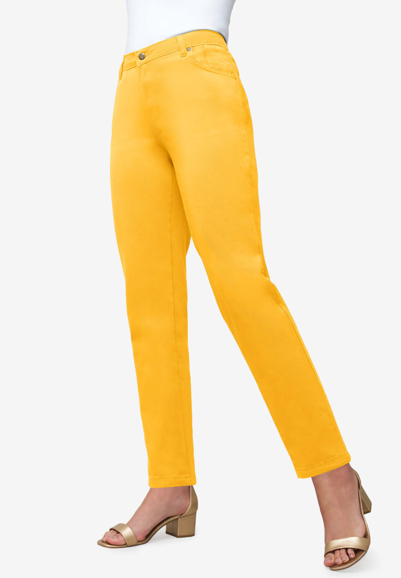 True Fit Stretch Denim Straight Leg Jean
