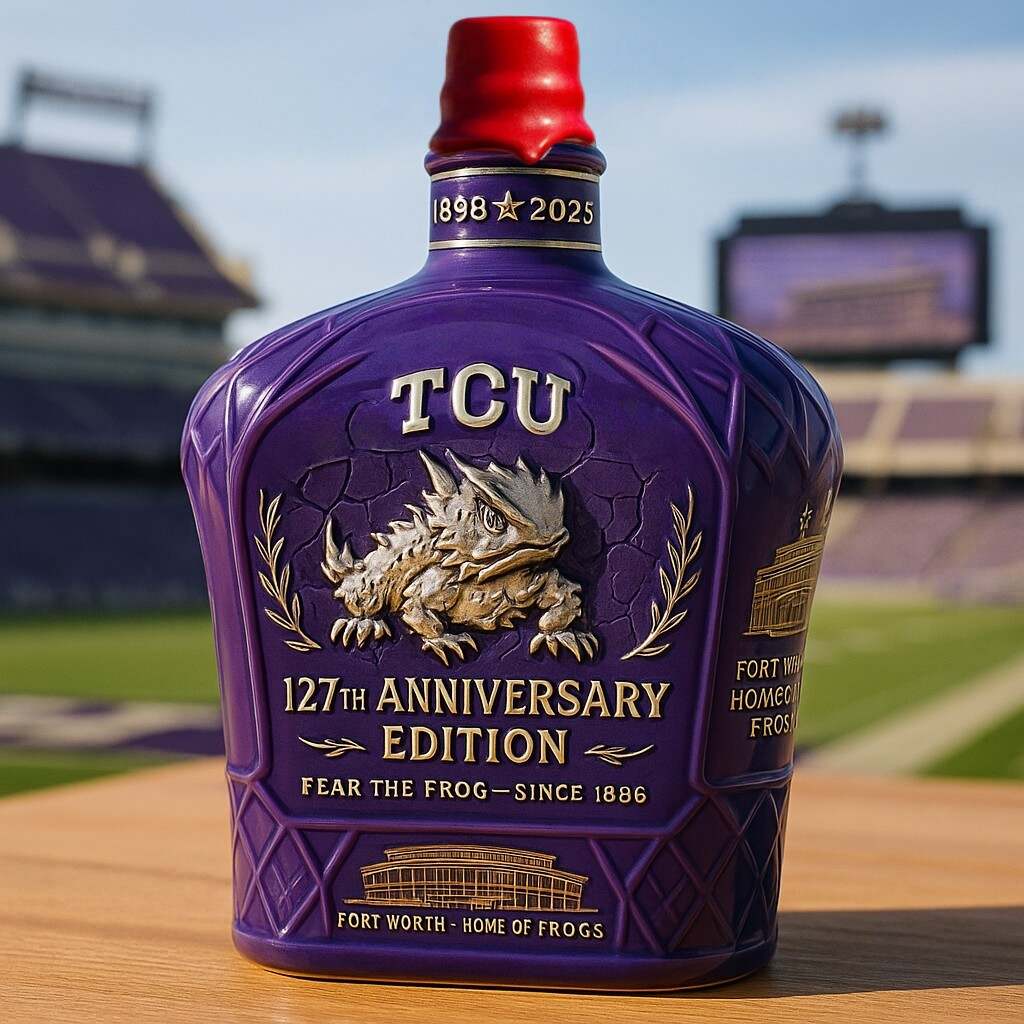 TCU 127th Anniversary Whiskey Bottle