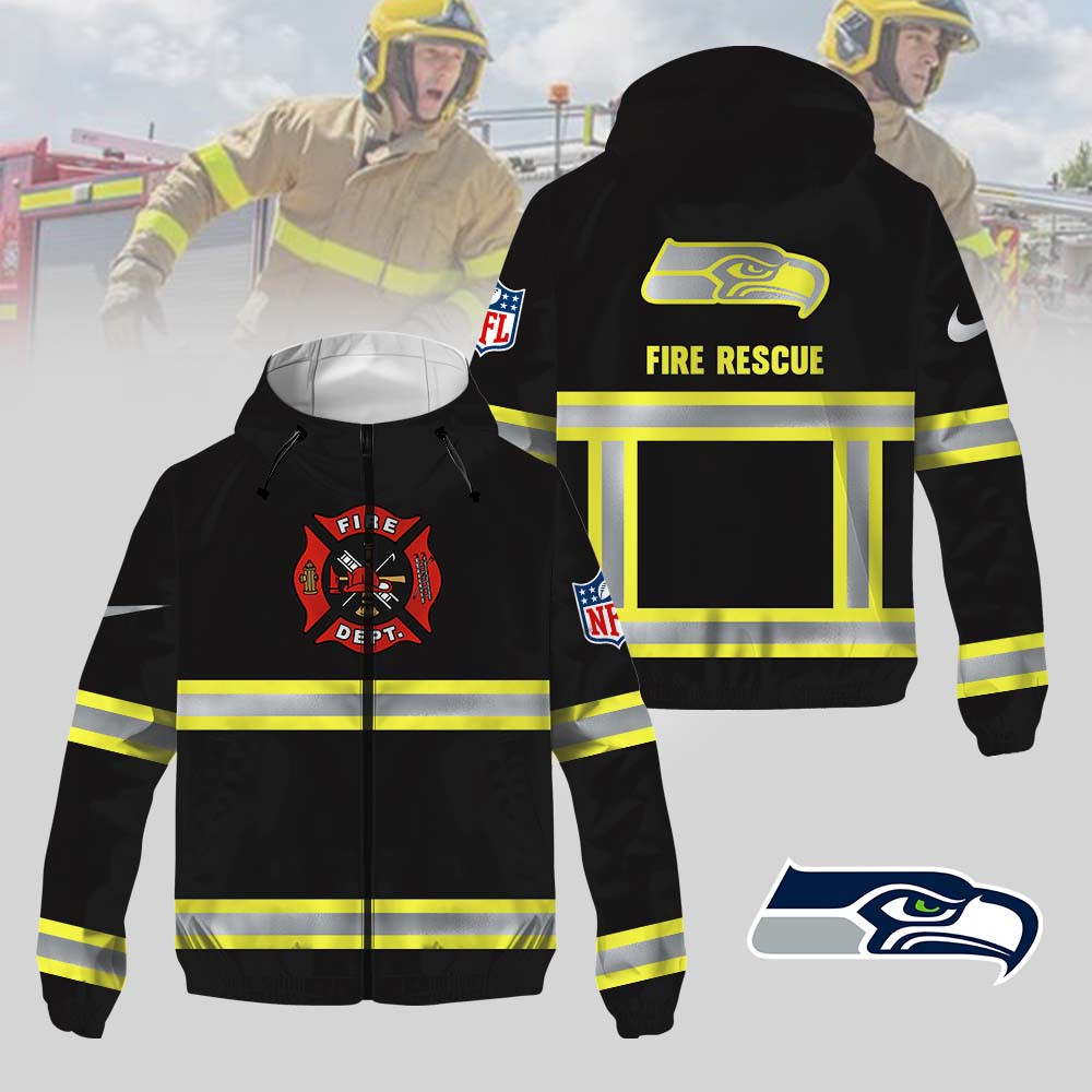 Seattle Seahawks | Premium NFL Hi-Vis Firefighter Windbreaker Jacket MM