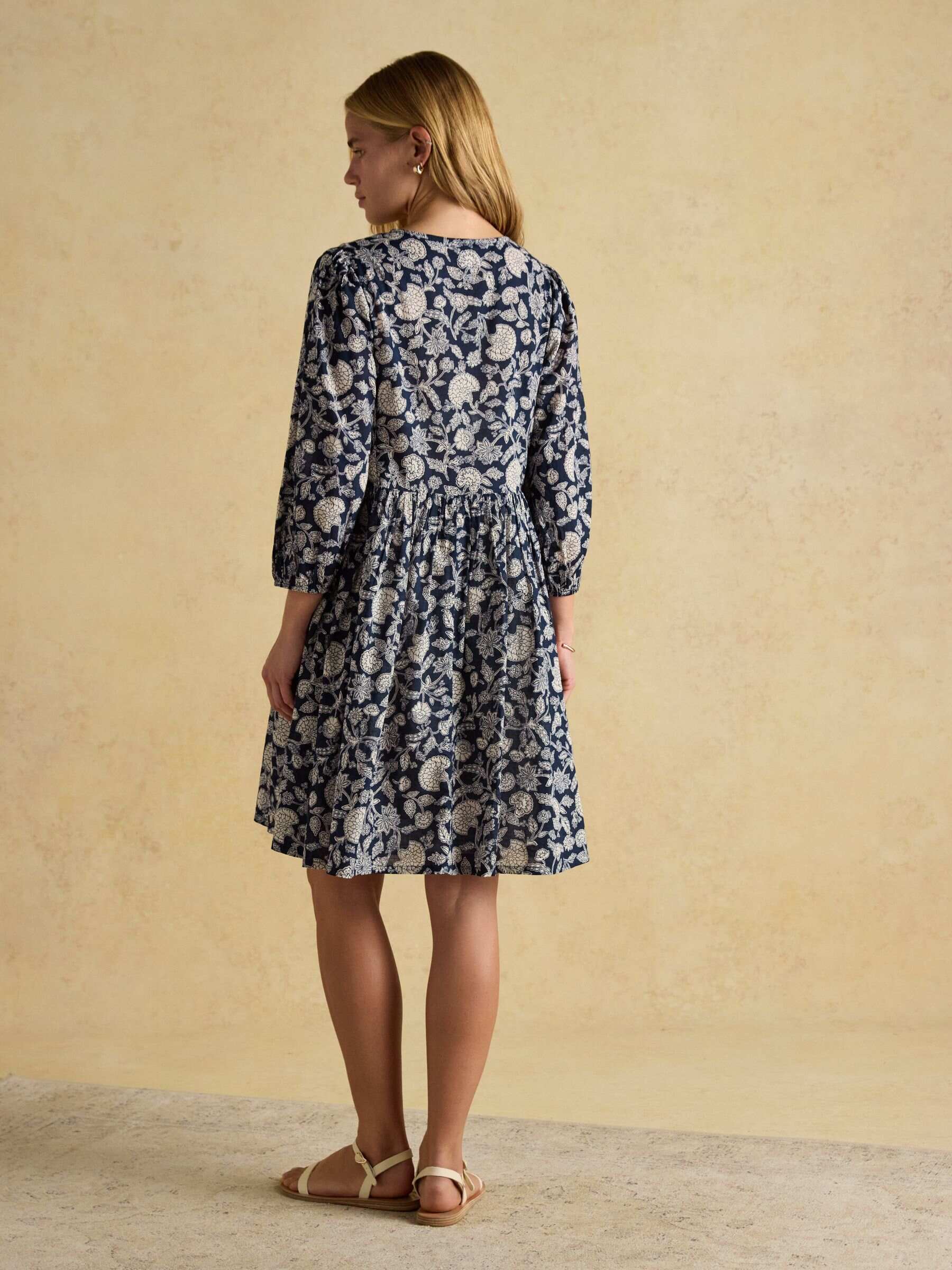 Nelly Navy Tie Front Dress